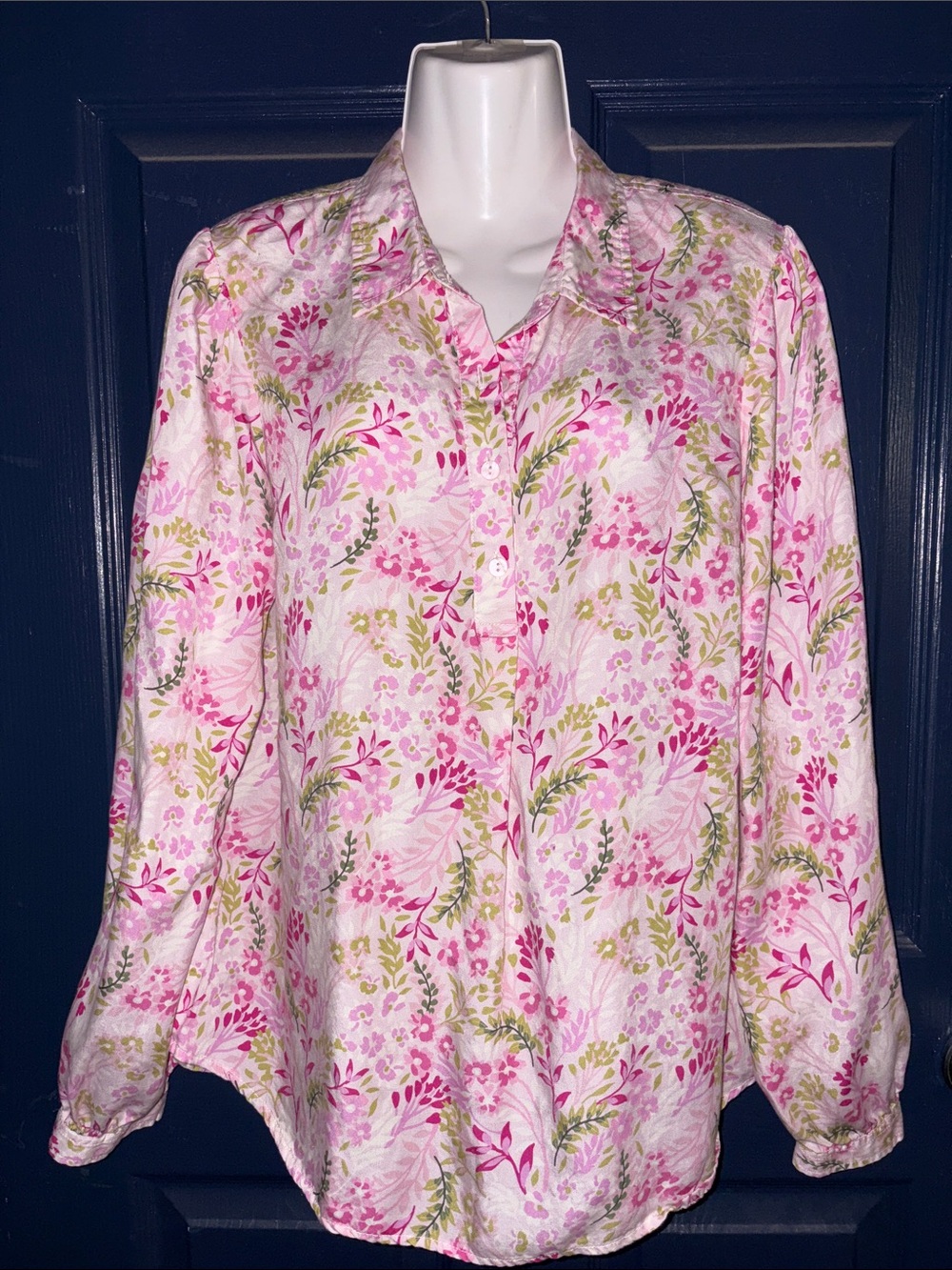 Kut from the Kloth Pink Floral Button-Front Shirt